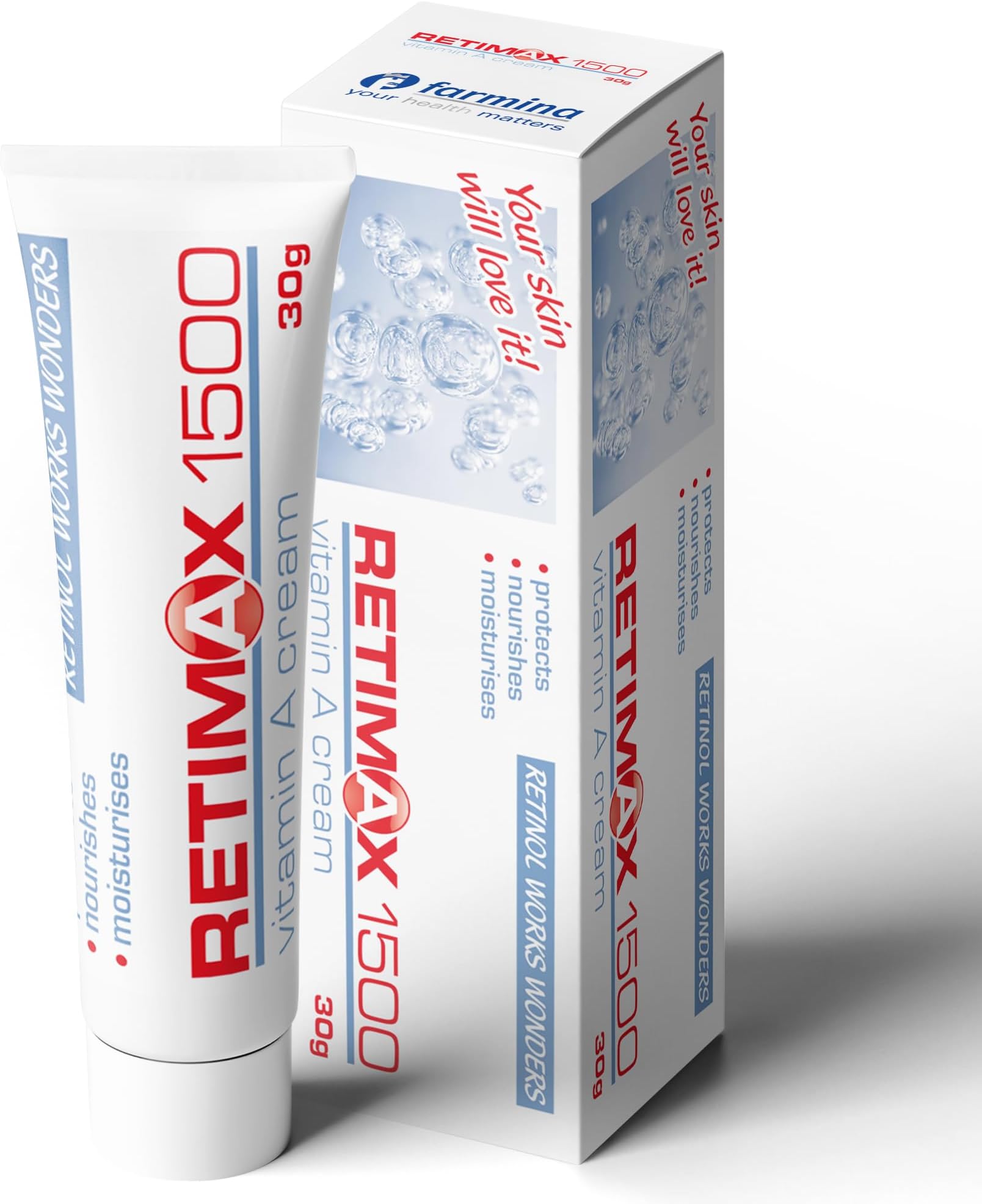 1500 Vitamin A, Retinol, Protective Ointment, Anti-Ageing Anti-Wrinkles Cream for Sensitive & Dehydrated Skin - 30g
