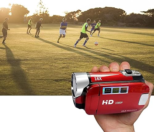 Miniatura 3 de Videocámara Cámara de vídeo Full HD 1080p Cámara de videocámara 16x Zoom digital Pantalla de rotación de 270 Cámara digital DV Resolución de video