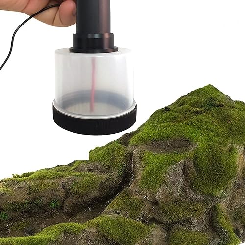 Miniatura 2 de Kit de flocado electrostático, mini máquina de flocado electrostático aplicador de césped estático con 2 cubiertas de red y mango antideslizante