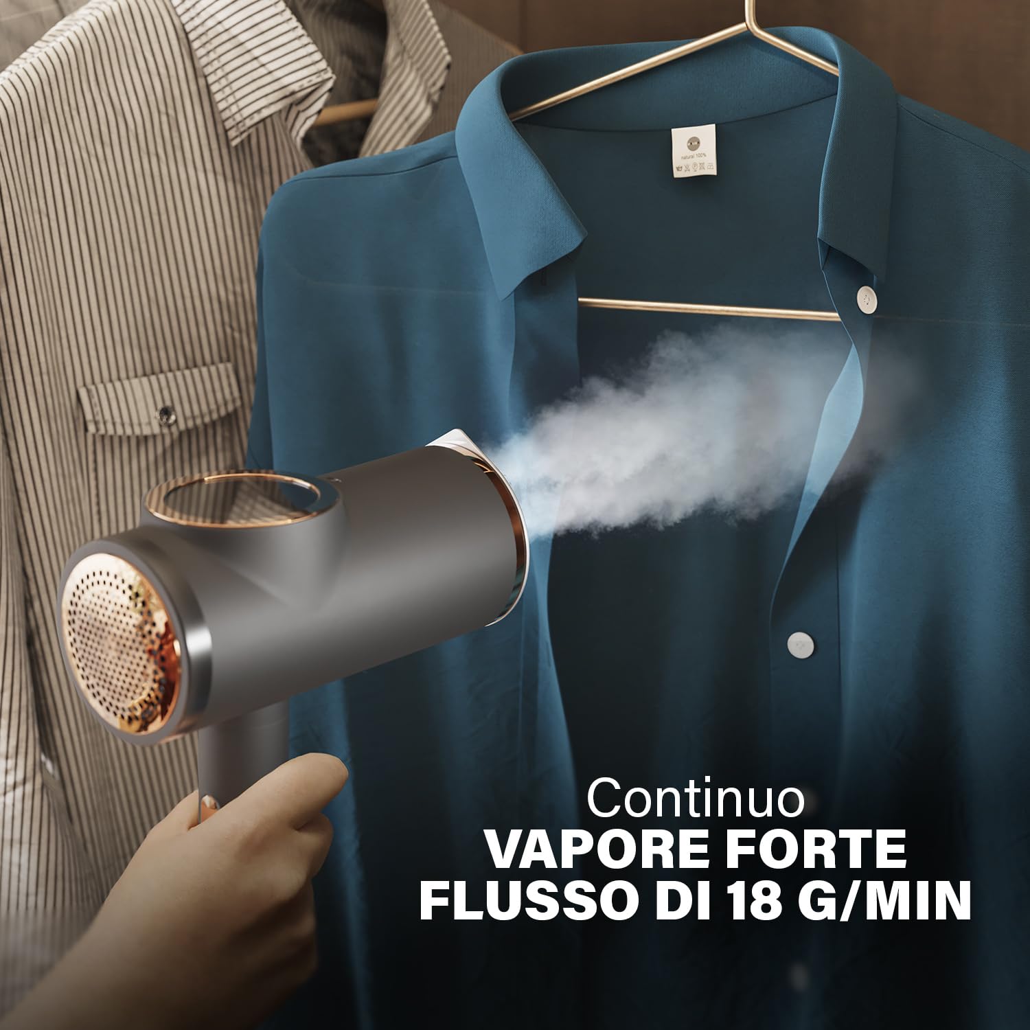 Princess Stiratrici a vapore verticali – Ferro da stiro a vapore 2 in 1 con rimuovi pelucchi – uccide il 99% dei batteri – si scalda in 30 secondi – leggero – 1300 W – 332890