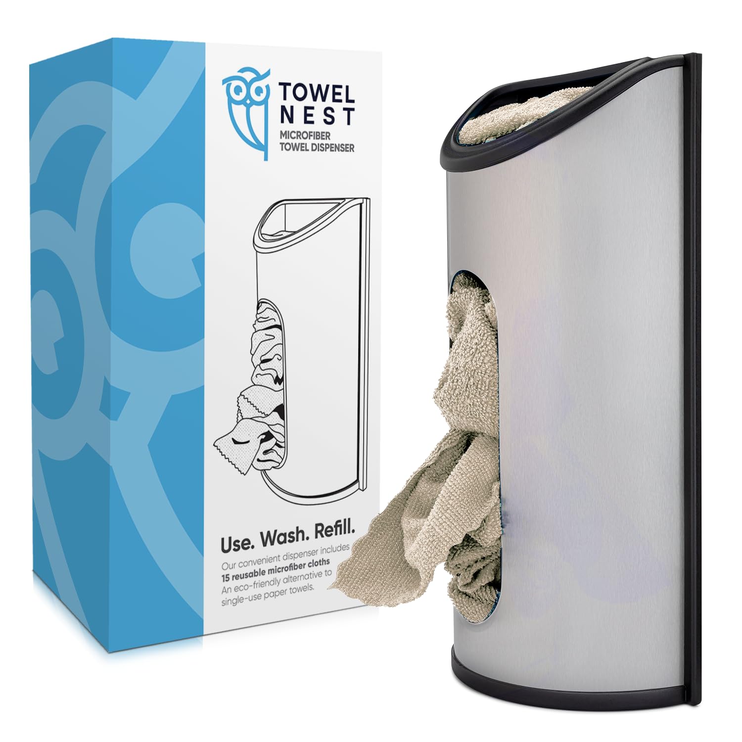 Amazon.com: TowelNest Microfiber Cloth Dispenser | 15 Reusable