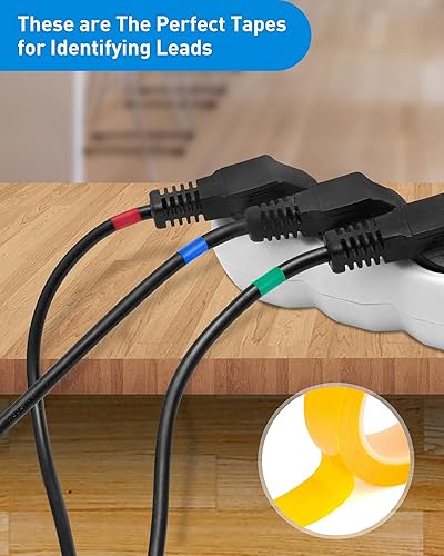 Miniatura 2 de Electrical Tape 4 Rolls, 4 Colors Blue Green Red Yellow, Suitable for Professional Electrician Repair, Household appliances, Automotive Equipment