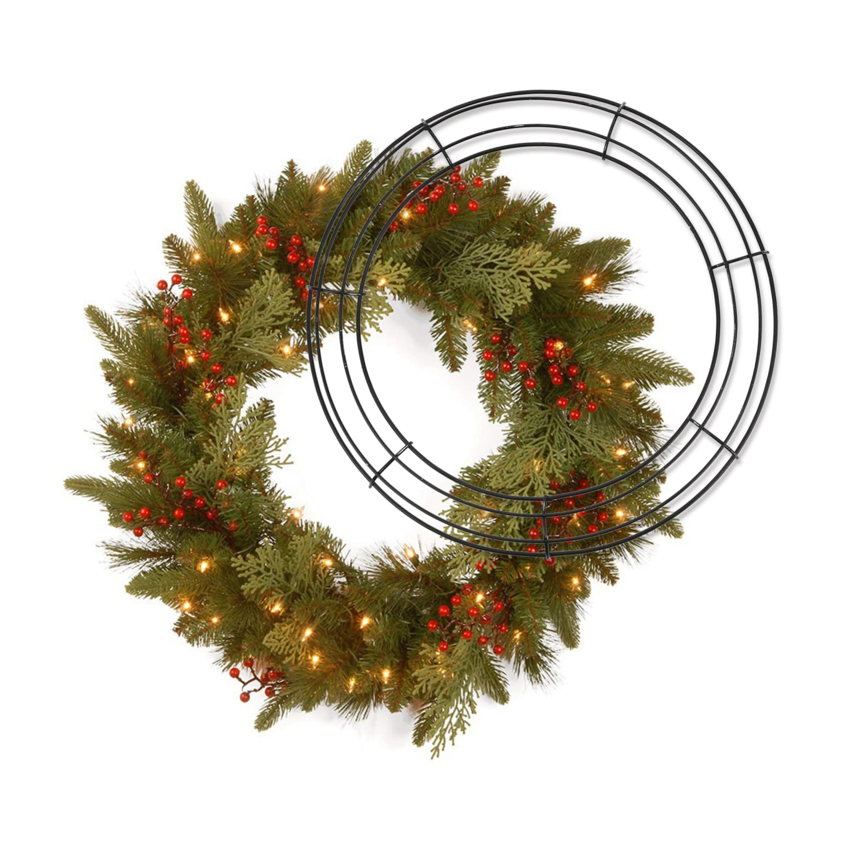 IMIKEYA 6 STK Girlande Reifen girlanden Weihnachten weinachtskranz Girlandendekoration Drahtkranzformen Kranz Draht Lametta Heimdekoration