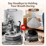 Cat Litter Bags 27"x13" for NeakM1 & Petpiv 11/12, Thick with Drawstring | 120 Count, Prevent Leaks, Unscented, Easy to Tie, 9-11 Gallons Capacity, Can Hold Clumping Litter, for Multi-Cat Households