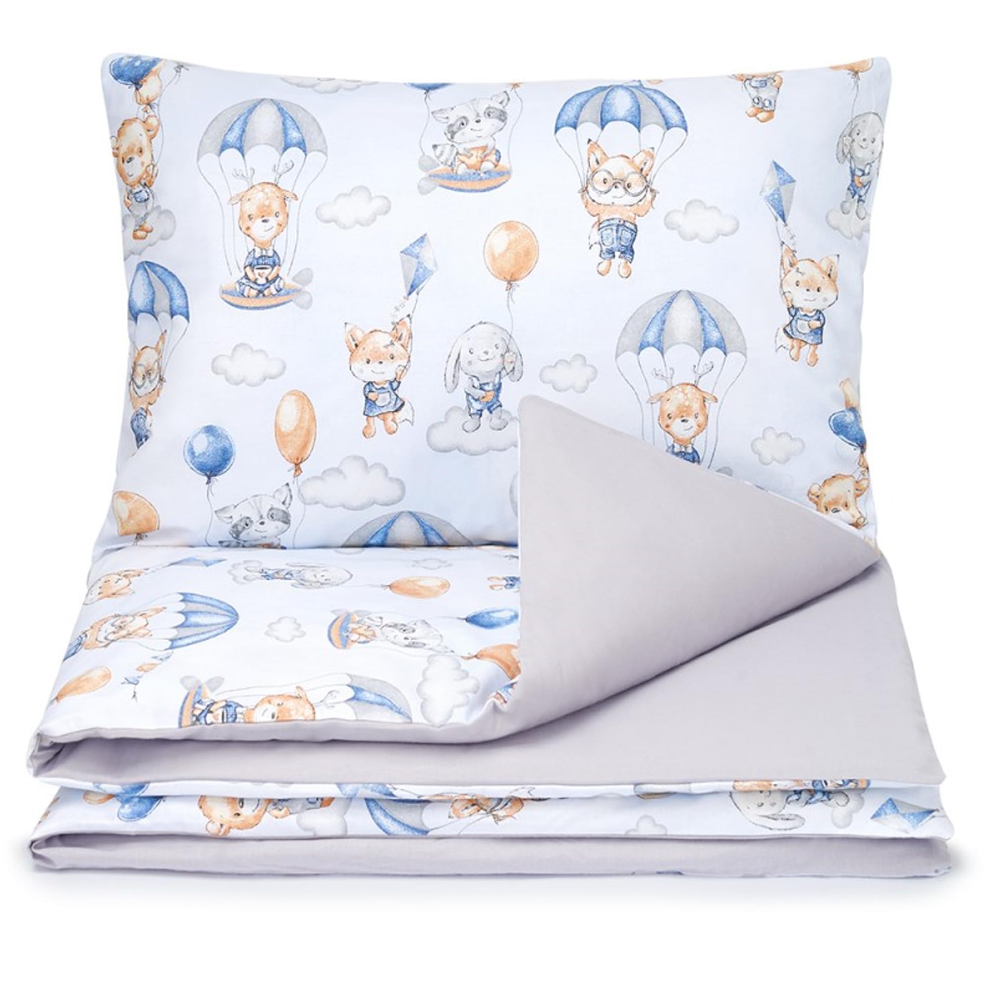 BABYSAFE Baby Cot Bed Duvet Cover Set Boys and Girls 120 X 90 with Toddler Pillowcase 40x60 Cm 100% Cotton - Image 4