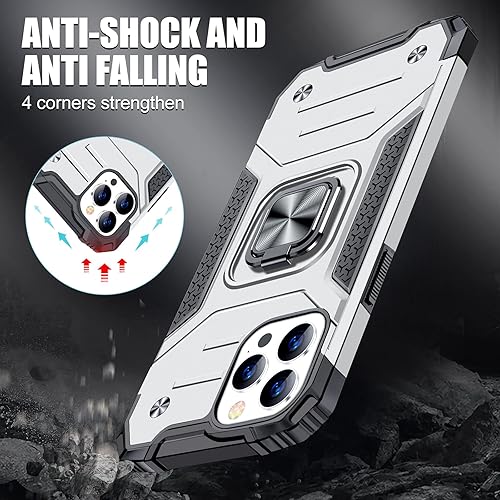 Miniatura 76 de JAME Funda para iPhone 12 Pro Max con protectores de pantalla, 2 unidades, protección contra caídas de grado militar, fundas protectoras