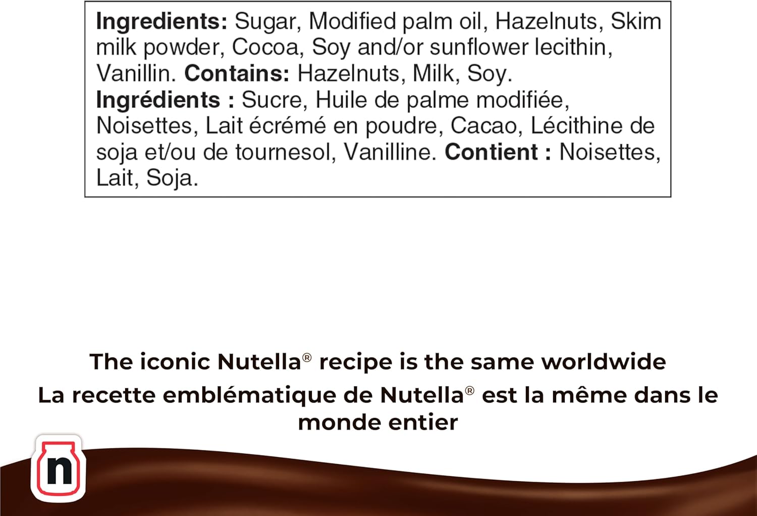 NUTELLA Hazelnut Spread with Cocoa for Breakfast; Bulk 1 Kilogram Jar - Image 3