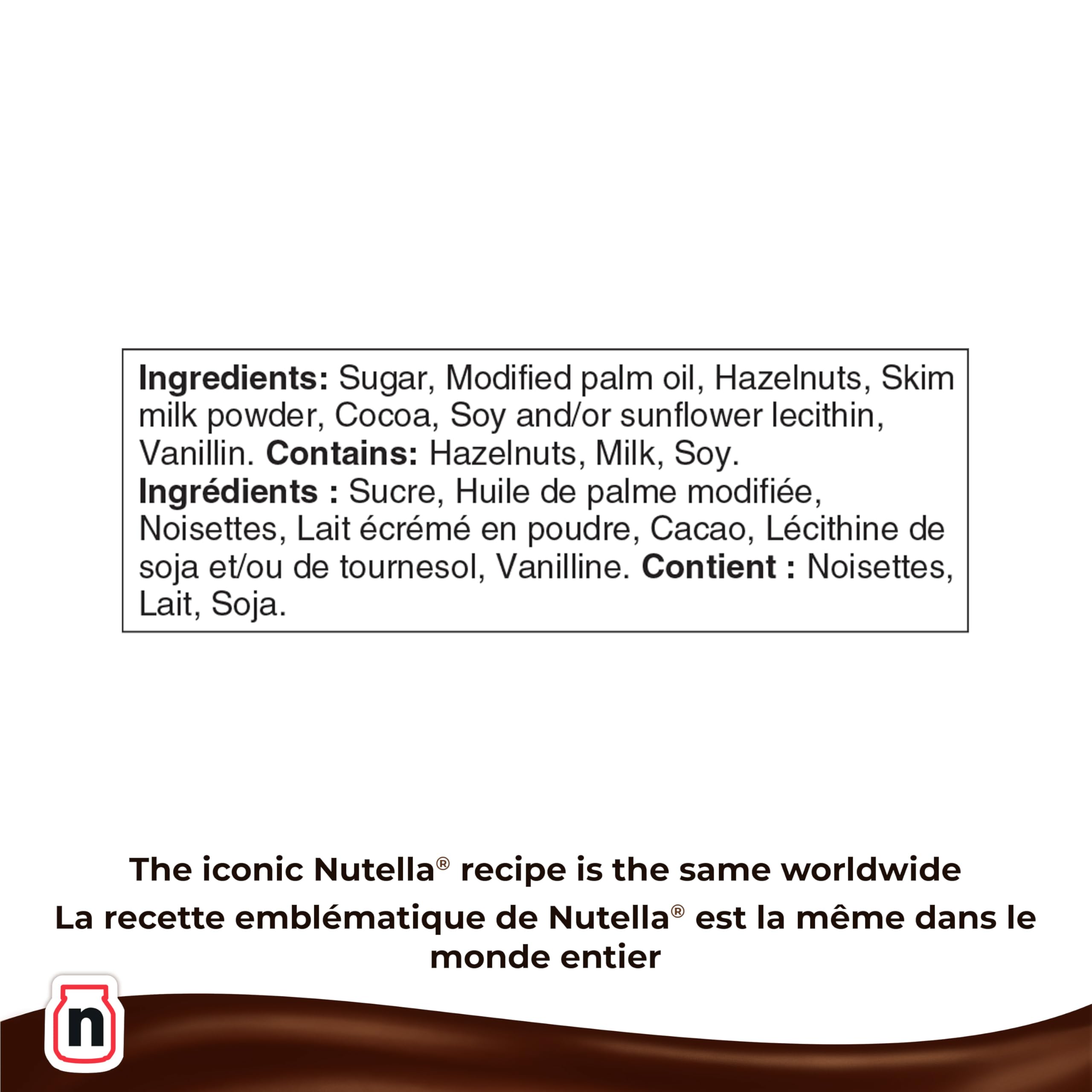 NUTELLA Hazelnut Spread with Cocoa for Breakfast; Bulk 1 Kilogram Jar - 4