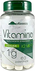 Vitamina K2 MK-7 60 Comprimidos Vitamina K2 MK7 Suplemento em Comprimidos Pureza Técnica VitaGenus