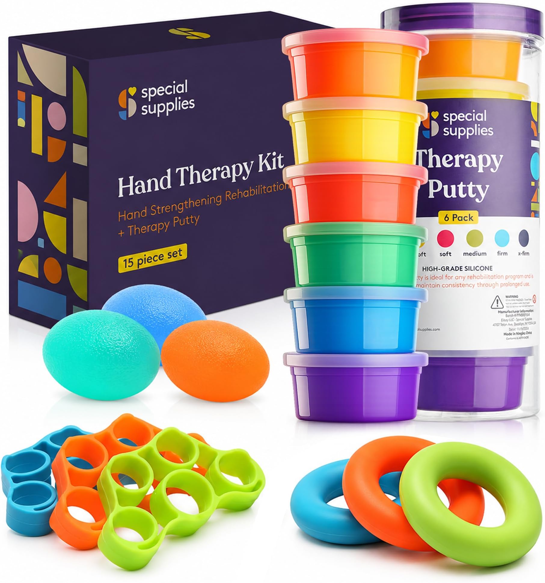 Physical Therapy Putty and Hand Exerciser Kit