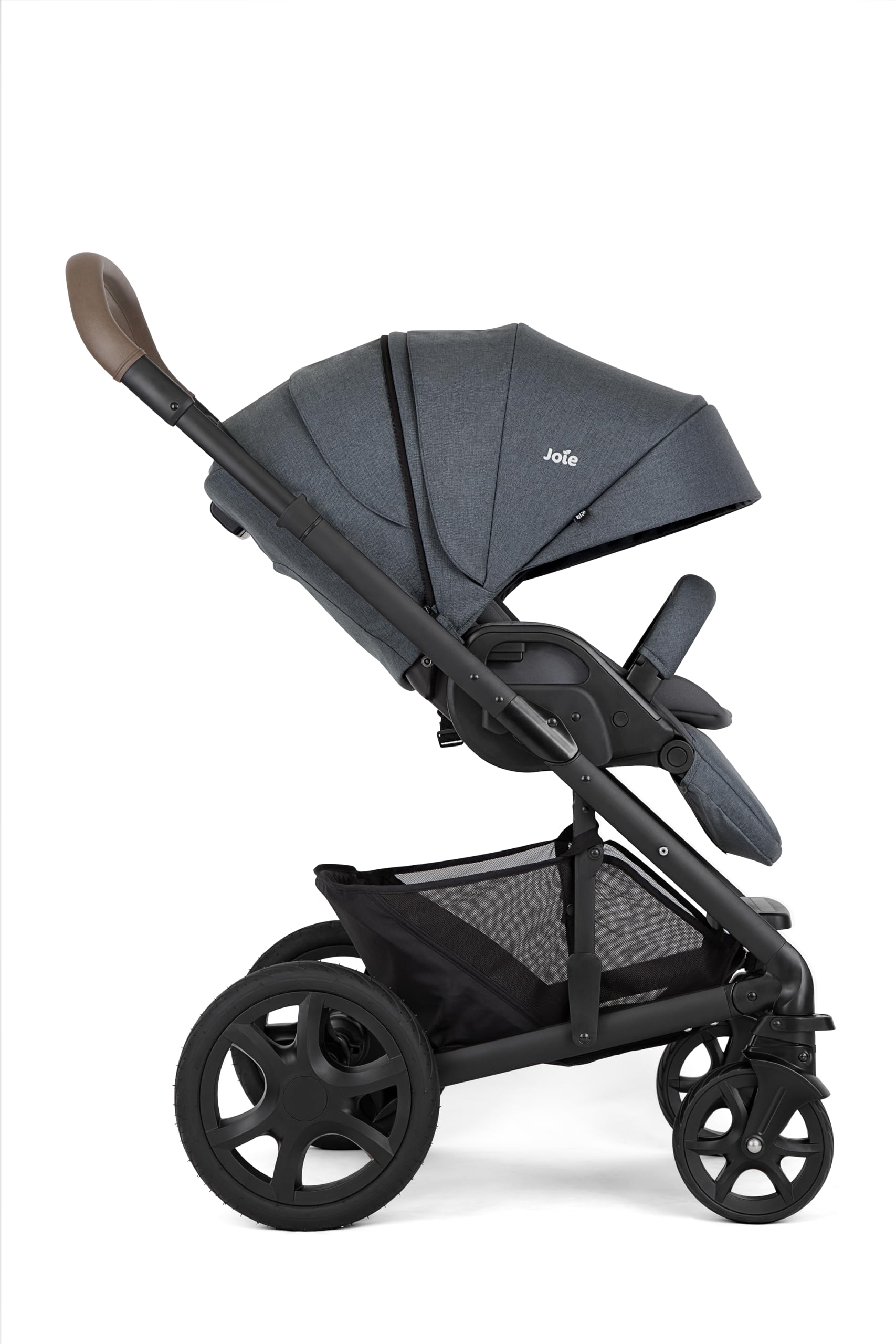 Joie chrome™ dlx trio sistema da viaggio – chiusura assistita, seduta fronte genitore/fronte mondo, parapioggia, navicella chrome™ e seggiolino i-Snug™ 2 inclusi