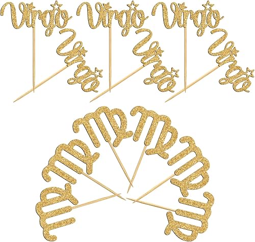 Miniatura 6 de 12 adornos para tartas Virgo, gran energía Virgo/Virgo, decoración para tartas, 12 constelaciones de Virgo, agosto, septiembre, cumpleaños,