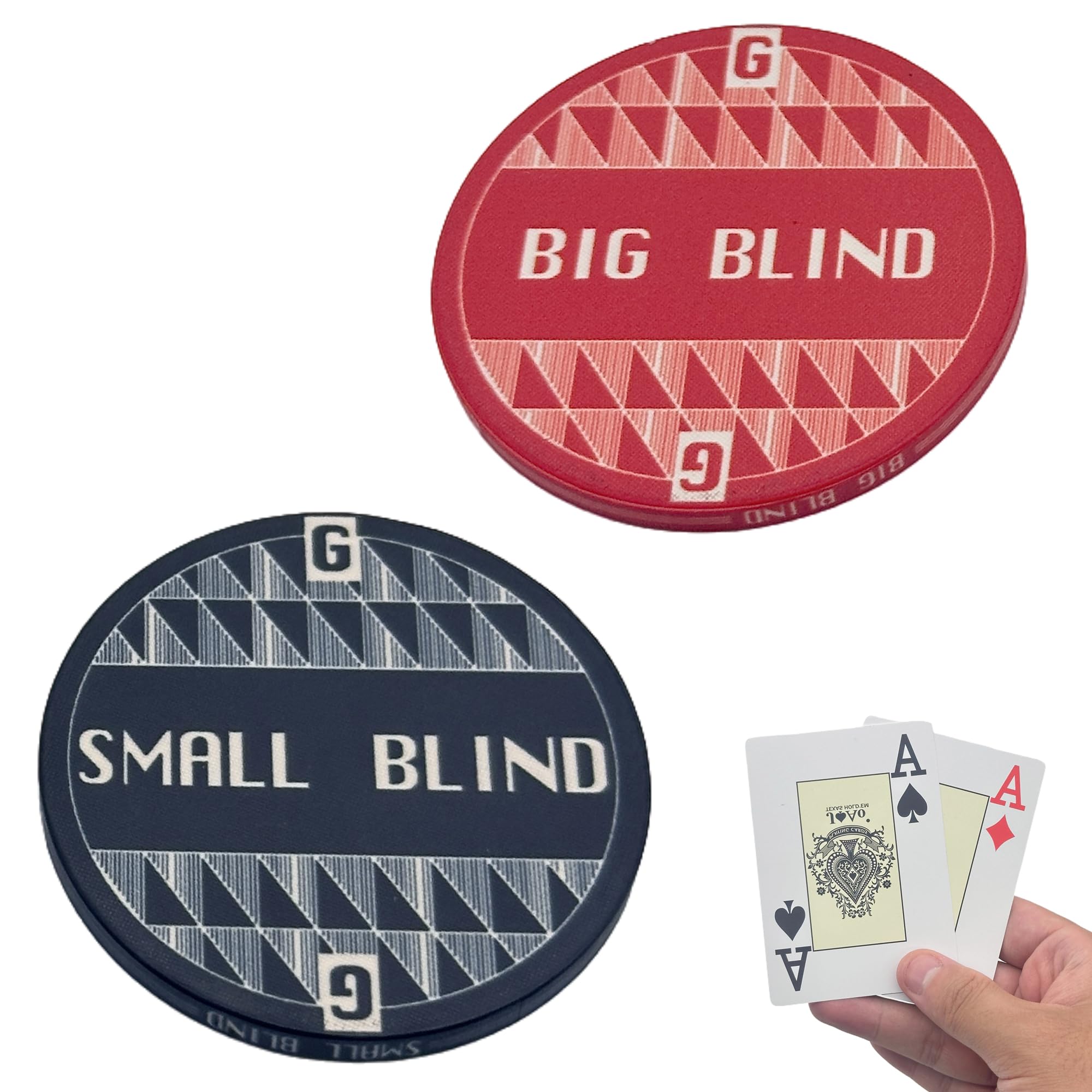 Ceramiczny Poker Button Format etui Poker Button Poker Card Guard Big blind small blind chip akcesoria do pokera dla profesjonalnych graczy dla profesjonalnych Texas Hold'em (czerwony)