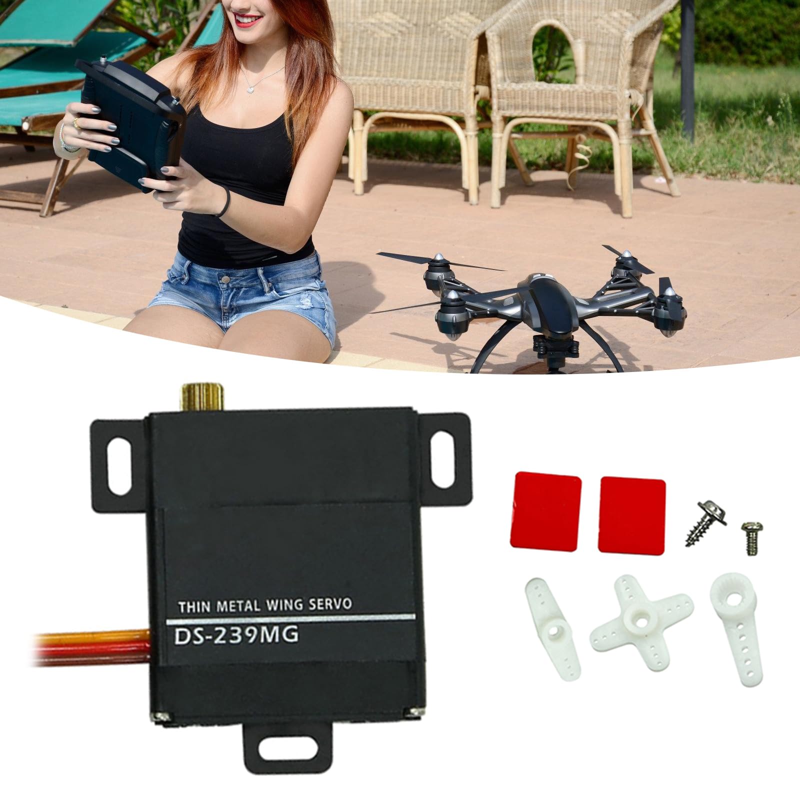 DS239MG Servomoteur Numérique Avancé Pour Avions Télécommandés Avec Réponse Rapide Et Engrenages Métalliques Durables