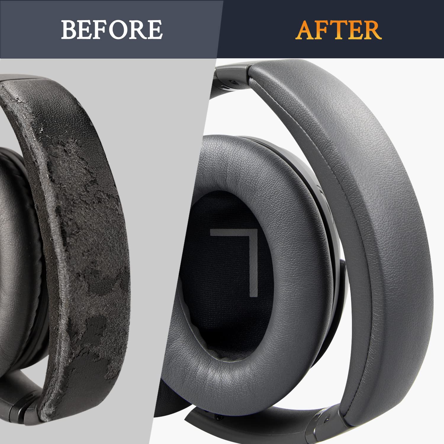 Vervangende oorkussens en vervanging hoofdbandkussen voor Bose QuietComfort 35 (QC35) en Quiet Comfort 35 II (QC35 II) hoofdtelefoon (QC35-QC35 II, zwart