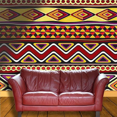 Miniatura 3 de Papel para Pared Decorativo Colección de decoraciones africanas despegar y pegar, decoración de pared para dormitorio, apto para bricolaje (W) 59