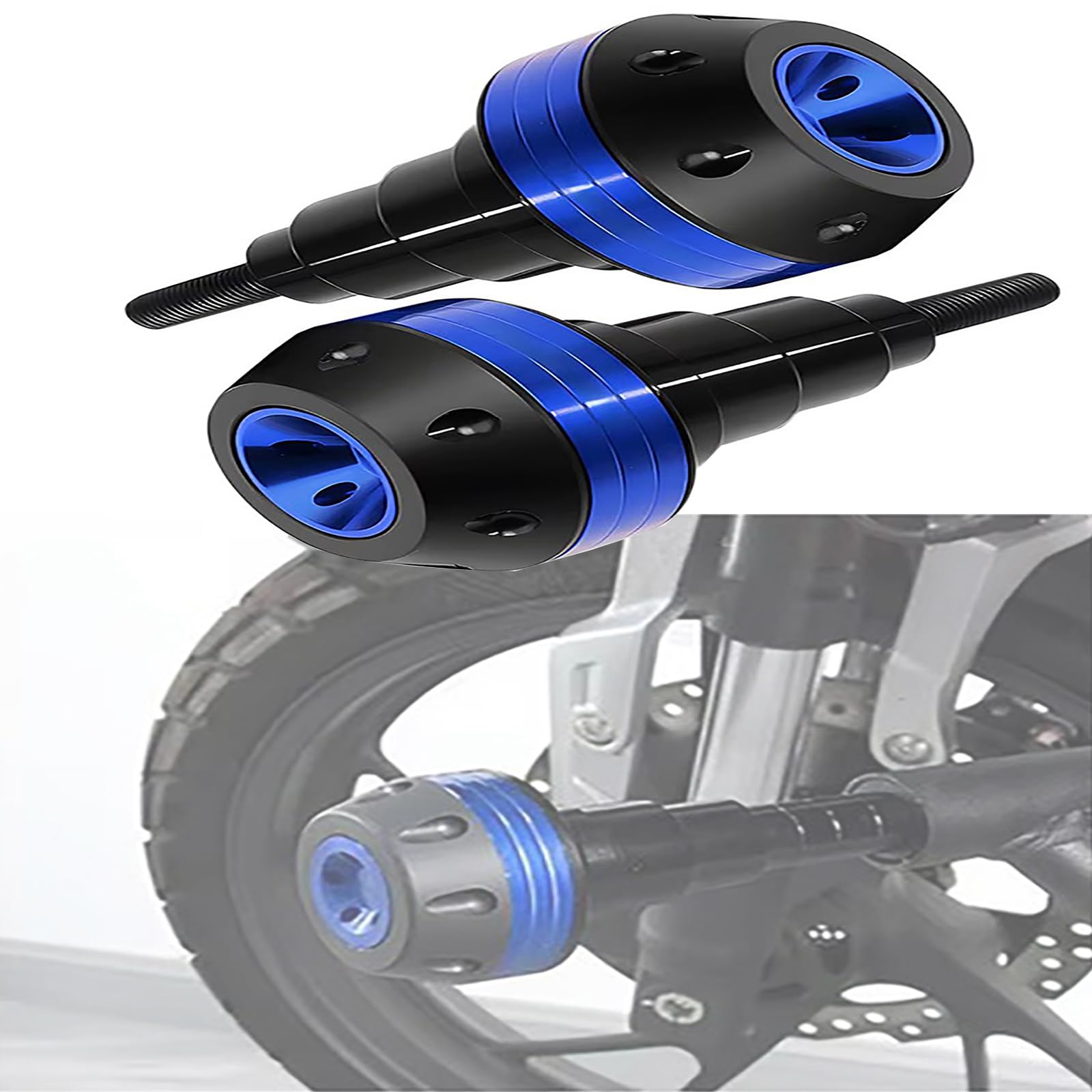 POIBNZ 2Pcs Motorcycle Frame Sliders Anti Crash Protector for Yamaha FJR1300 FJR 1300, Motorcycle Fairing Guard Anti Crash Pad Fairing Guard Falling Protection Crash Bungs,B Blue