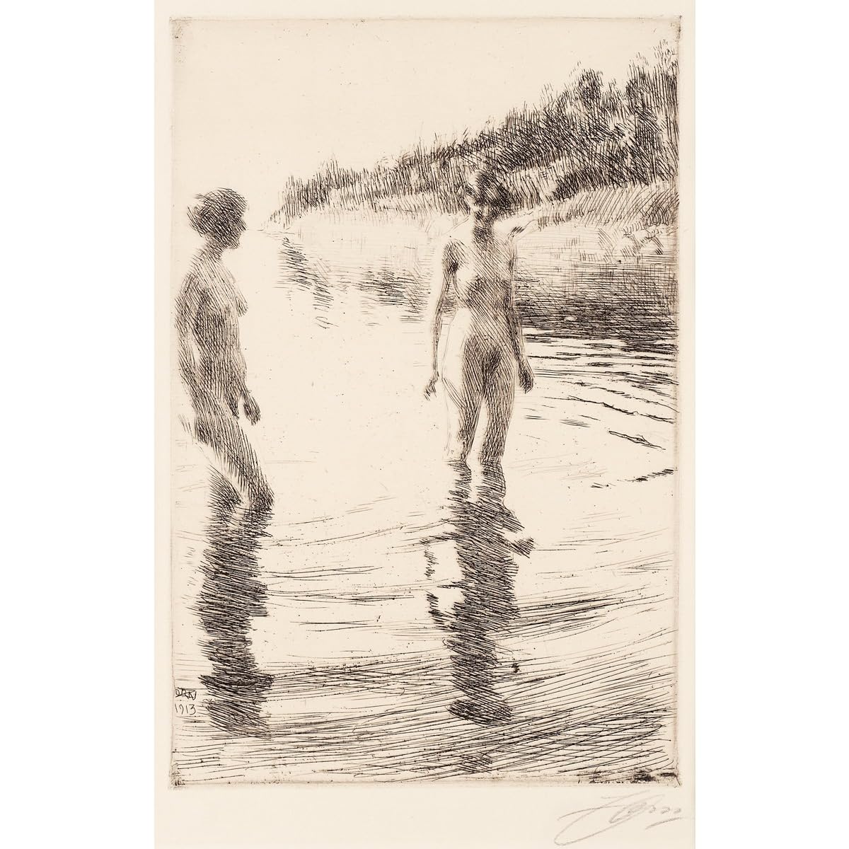Impression giclée Anders Zorn Shallow toile 102x127cm