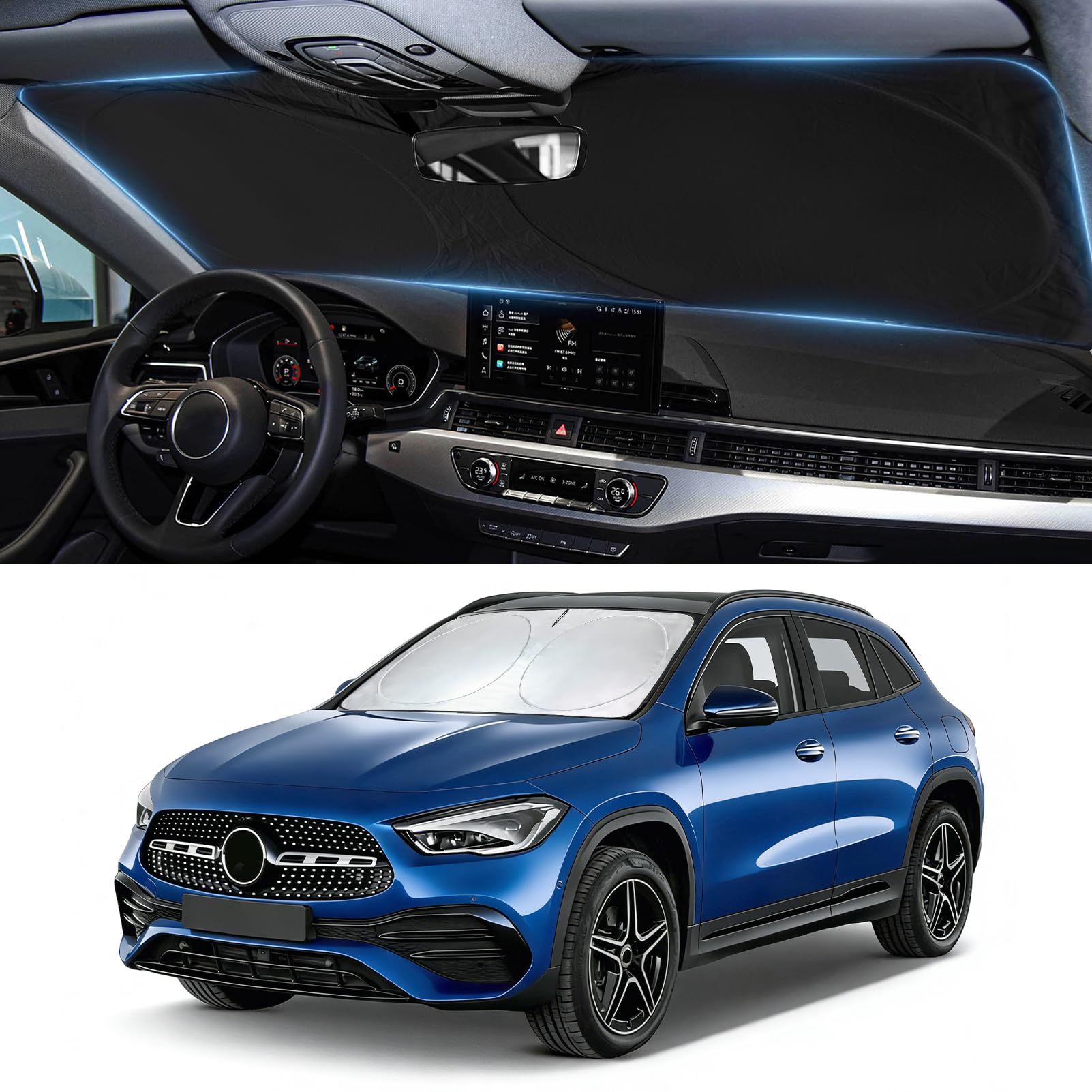 Windshield Sun Shade for 2014 2015-2020 Mercedes Benz GLA 180 200 220 250
