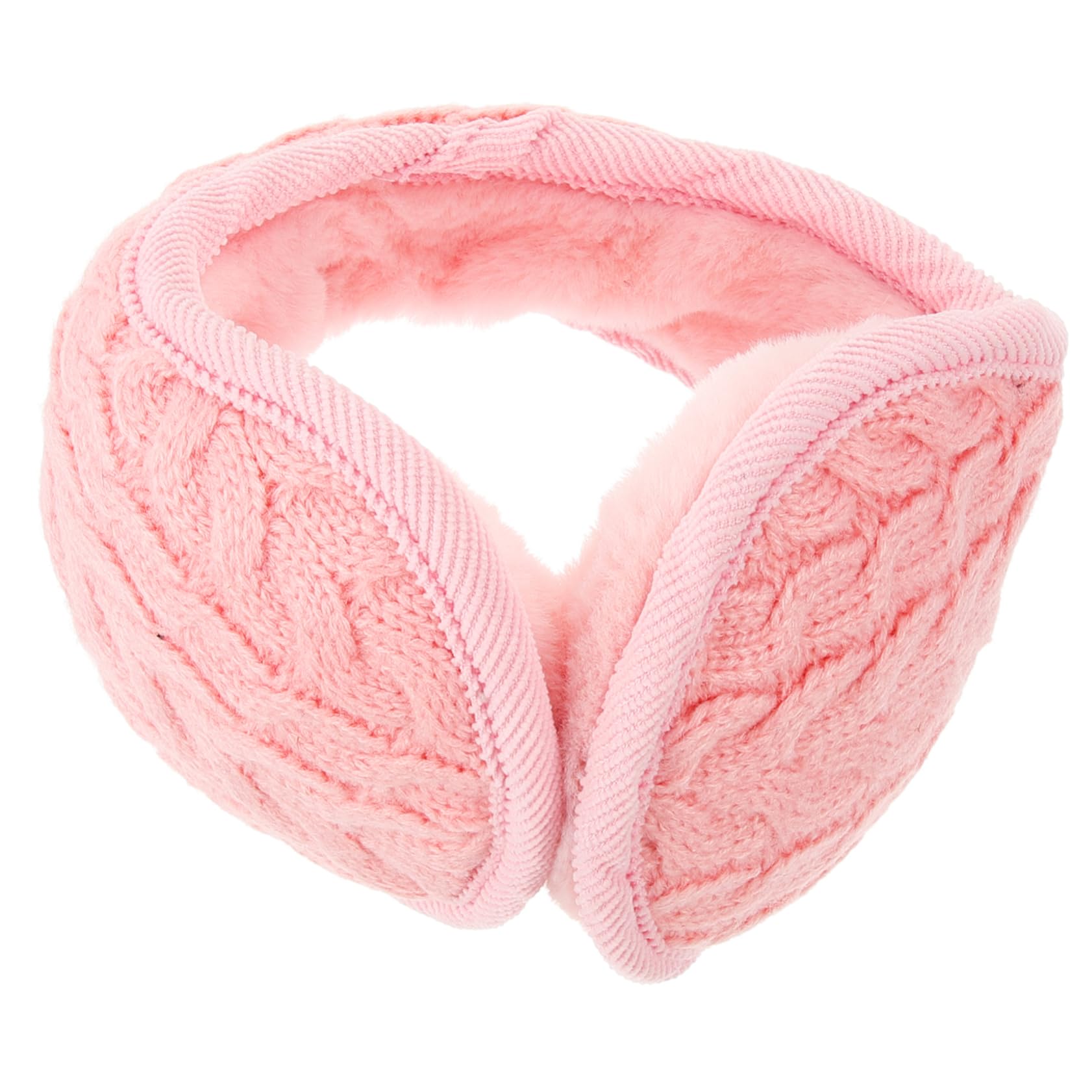 Veemoon Warm Ear Cloth Covers Brown Fuzzy Women's Unisex Headband Earmuff Lightweight Foldable Earmuff