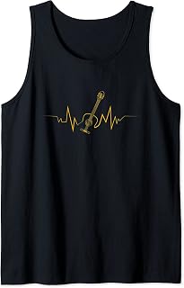 Latido de Guitarra Acústica Diseño Genial para Guitarristas Camiseta sin Mangas