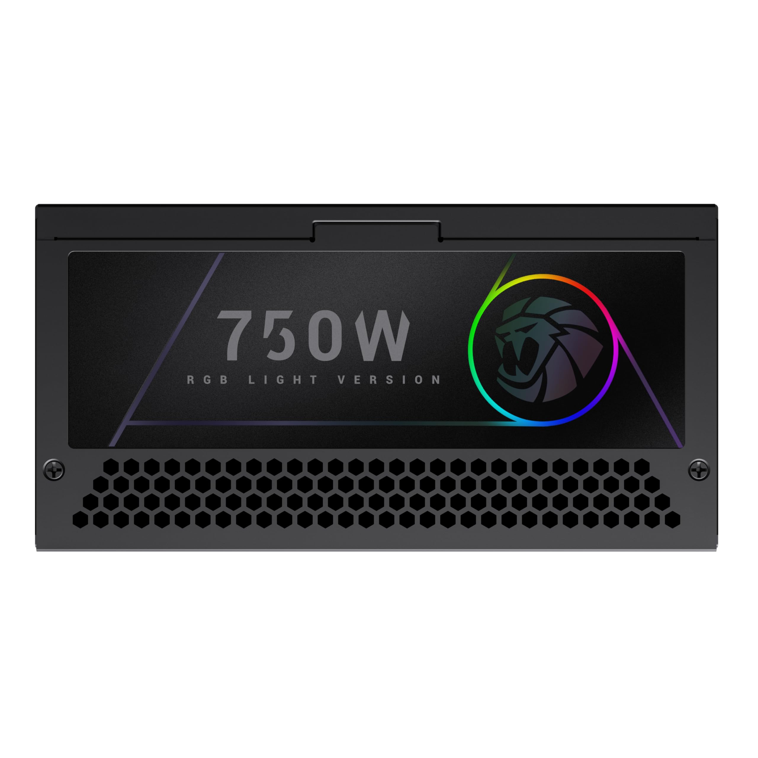 GAMEMAX RGB 750G Zasilacz PC 750W w pełni modułowy, 80 Plus Gold, LLC + DC-DC, ARGB Sync, japońskie kondensatory, wentylator ARGB FDB 140 mm, 9 zabezpieczeń, 10 lat gwarancji, czarny