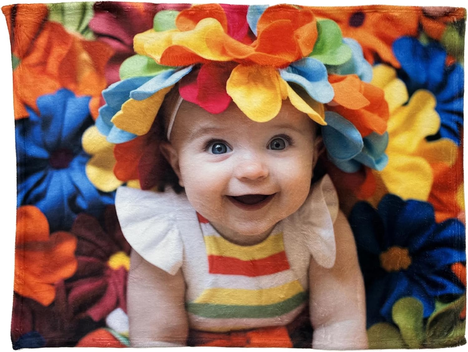 Pure Country Weavers Ships Next Day, Super Plush Fleece Blanket Personalized Photo - Customizable Picture - Made in The USA (30x40)