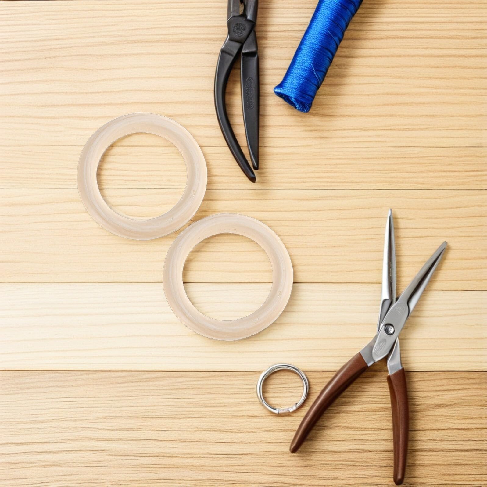 40 Stück Teiliges Holzringe Unlackierte Holzringe für Basteln Makramee Traumfänger Schmuck DIY Natürliche Holzkreise für Handwerk und Wohnkultur
