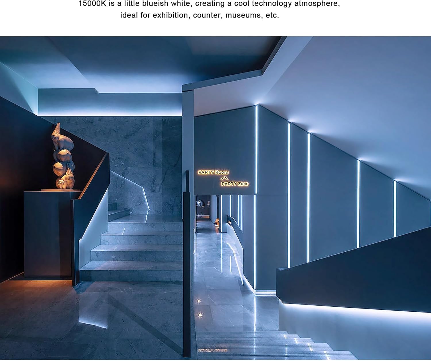 JOYLIT PRO+ 24V LED Strip Lights 16.4FT 15000K Cold White 17200LM Extreme Bright CRI 92+, UL Premium 2835 SMD 224LEDs/M High Density 120W Dimmable Adhesive Tape Light for Commercial, Industrial, Home