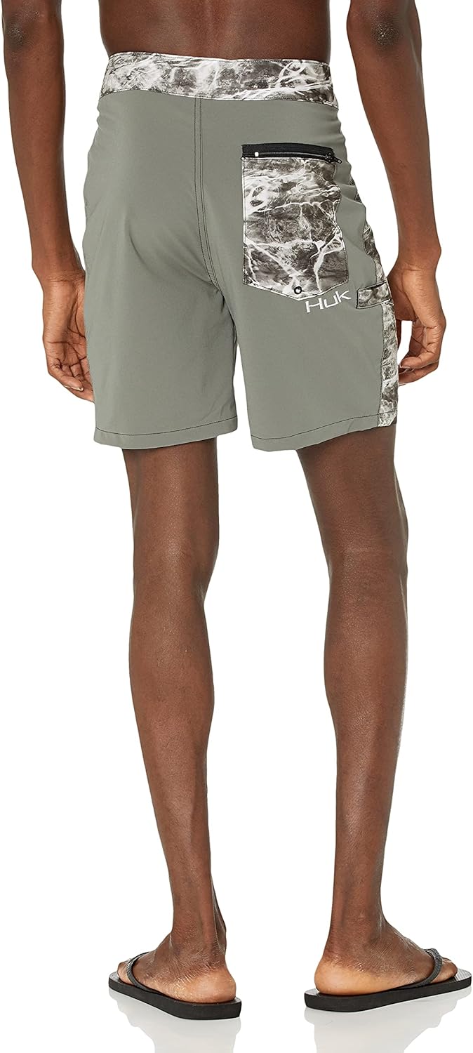 HUK Mens Elements Boardshorts | Fishing and Swim Shorts with 30+ UPF Sun Protection
