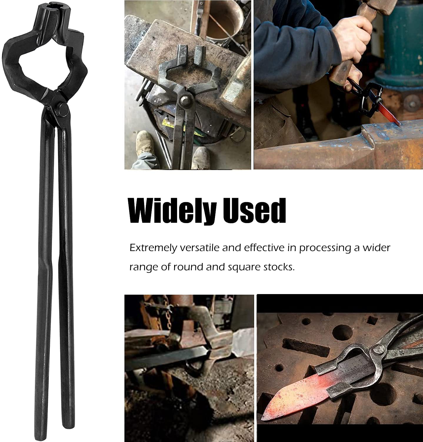 Pinces de style Z V-Bit de 16 po pour la fabrication de couteaux Pinces de forgeron de forgeron