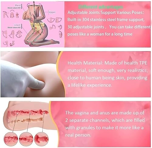 Miniatura 6 de Muñeca sexual de tamaño completo para hombres, juguetes sexuales de TPE realista muñeca sexual de silicona TPE para hombres, juguete sexual para