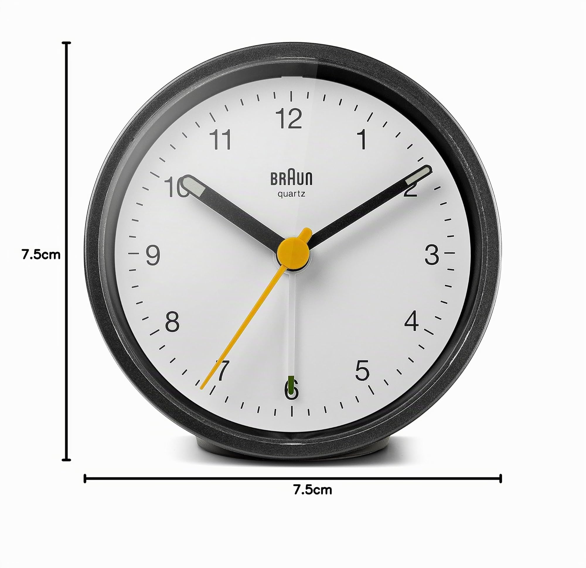Braun BC12BW Quarzwecker Wecker, Kunststoff, Schwarz-Weiß, normal