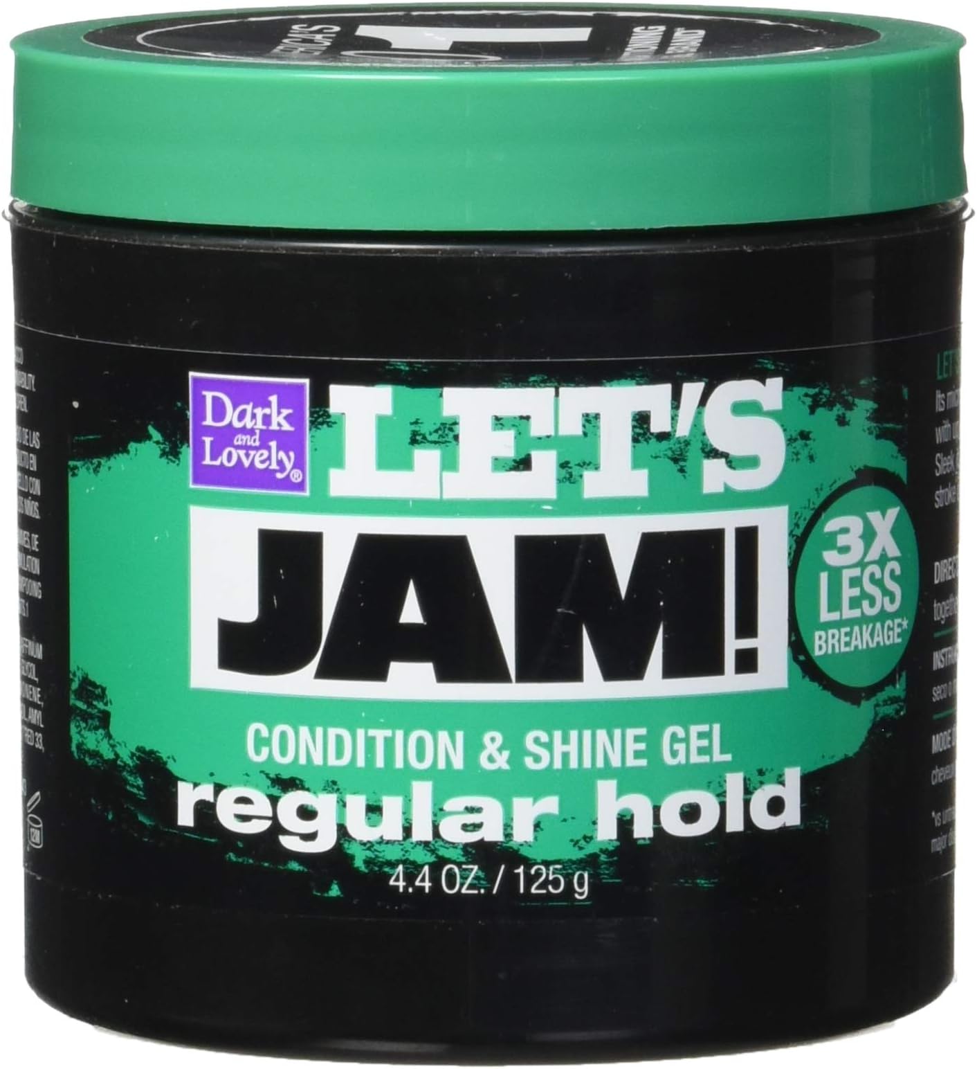 SoftSheen Let's Jam Condition & Shine Gel Regular Hold 4.4 Ounce Jar (130ml)