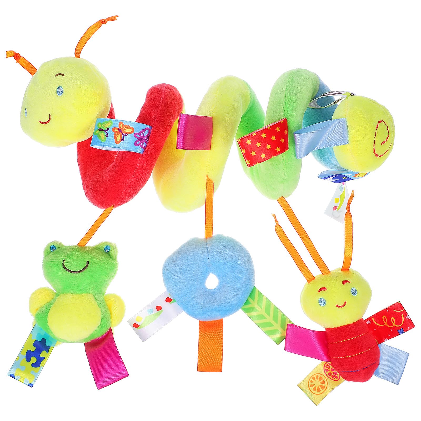 Gadpiparty Jeu Sensoriel - Hochet Suspendu en Spirale 5 en 1 Berceau, Poussette Et, Développement Visuel à Contraste Élevé Et Motricité Fine, Cadeau Nouveau-nés Et Nourrissons de 0 à 12 Mois