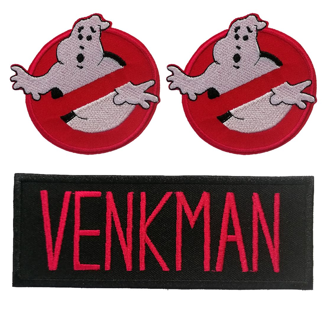Catch the Patch Peter Venkman Iron-on Patch Set of 3 for Adults with Collection Cult Film Fancy Dress Proton Slimer Vintage, Frozen Empire Legacy Afterlife Real Statement Detail