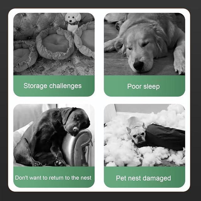 Foto 3 de 7 de Cama para perro, casa para mascotas con alfombrilla esponjosa, funda extraíble y lavable