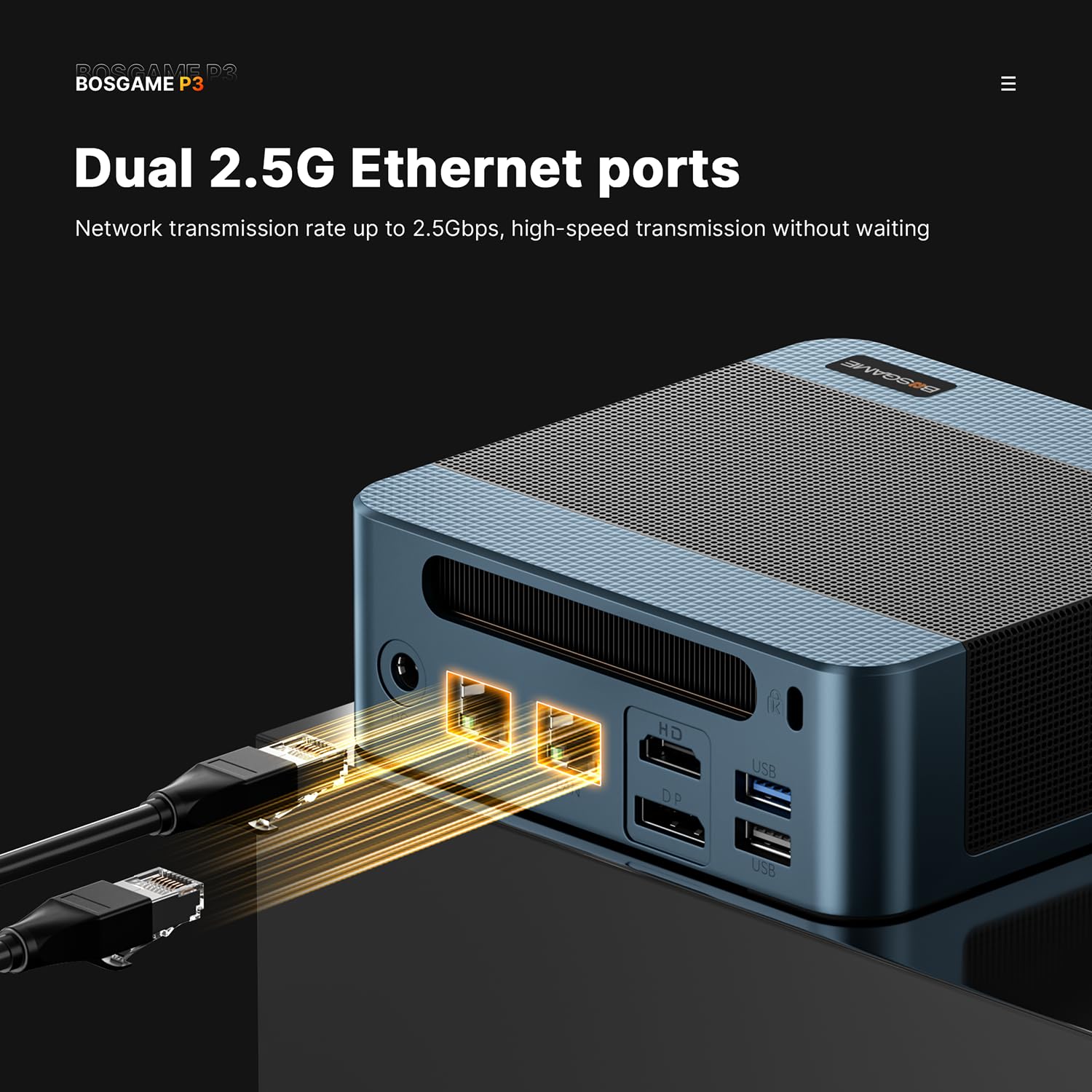 P3 Lite Mini PC Gaming Computers Ryzen 7 6800H, Radeon 680M Graphics, 24GB DDR5 RAM, 1TB PCIe 4.0x4 SSD,Triple Display (HDMI/DP/USB4),USB4 8K 60Hz,WiFi 6E,BT5.2,Dual 2.5GbE LAN