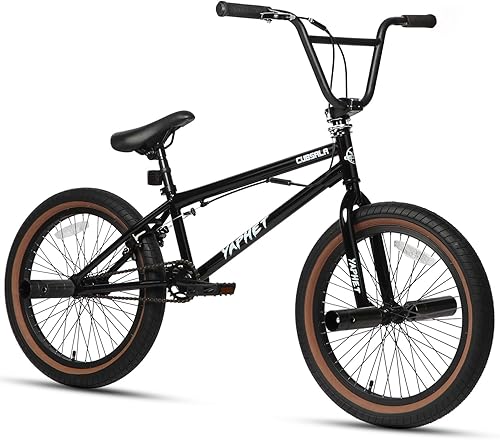 Vista 28 de Freestyle BMX Bike, 20 Inch Yaphet Bicycle for Teen Beginner and Adult Riders, Bike with Hi-Ten Steel Frame, Multiple Colors Negro