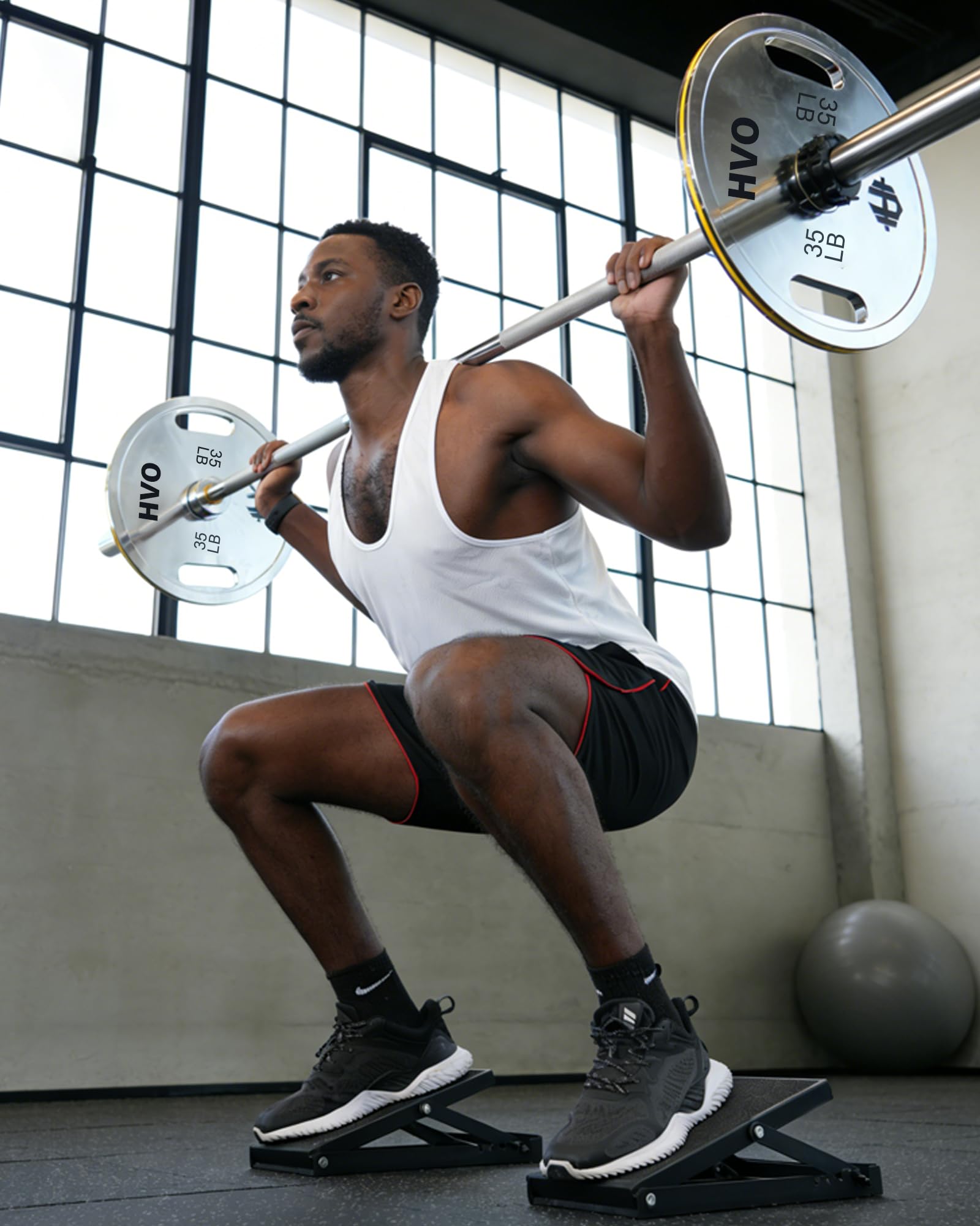 HVO Cuneo Per Squat Ramp: Stacchi Estensori Per Polpacci Antiscivolo Squat Wedge Block Tavola Propriocettiva Caviglia Quantità Di Tappo 2