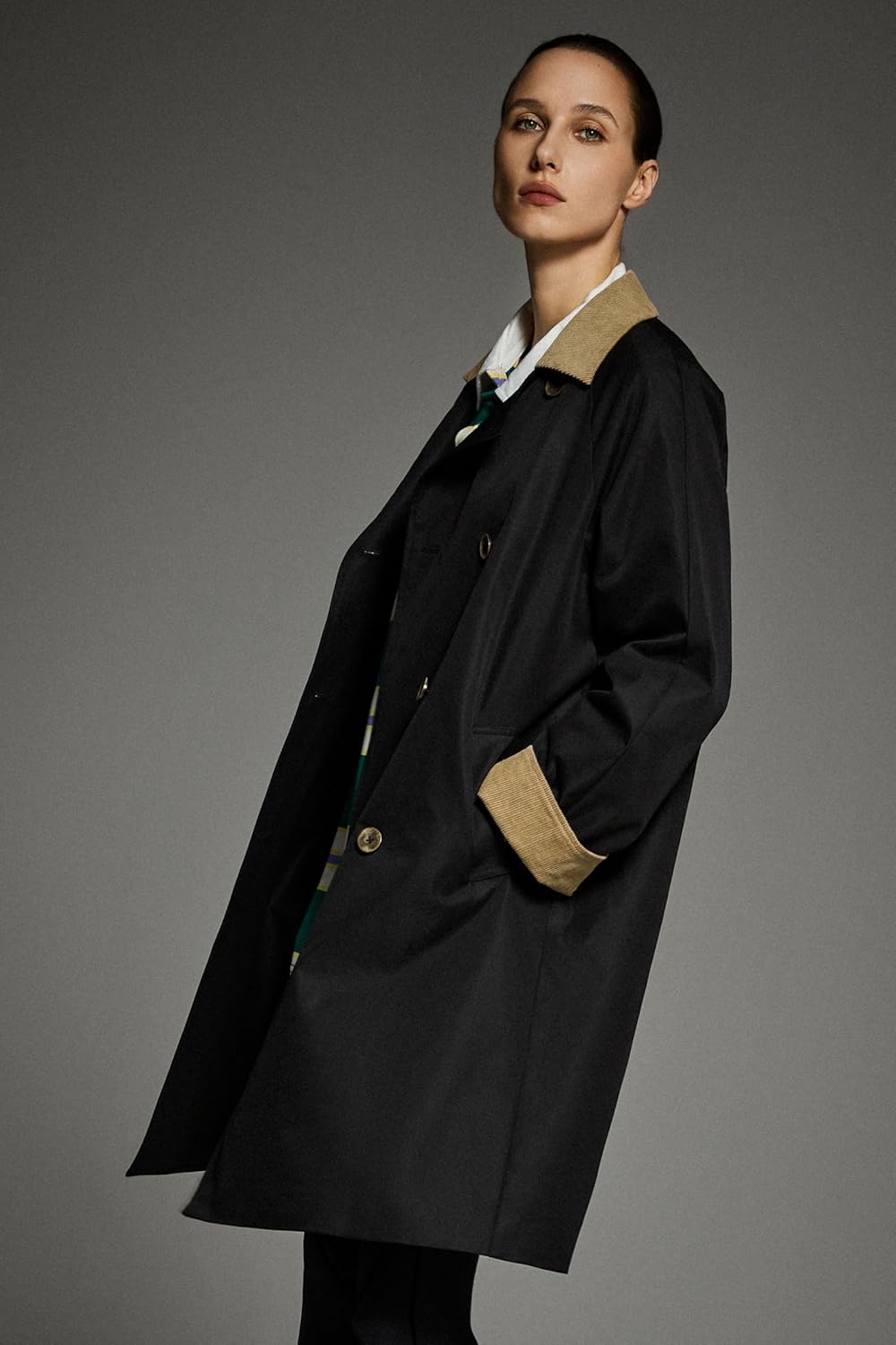 Orolay Women's Oversized Double Breasted Trench Coat Casual Barn Jacket Long Windproof Outerwear - Image 5