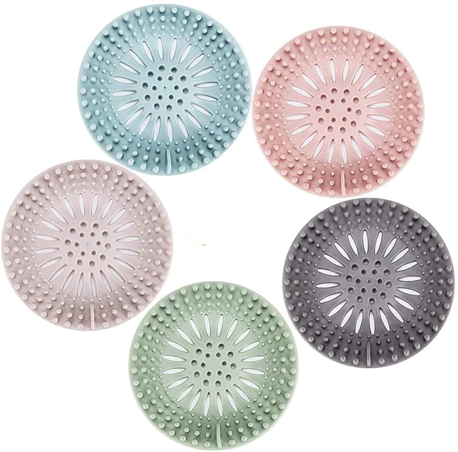 ZUMIE Hair Catcher Durable Silicone Hair Stopper Shower Drain Covers and Clean Suit for Bathroom Bathtub and Kitchen (Pack of 2 Hair Catcher) (B0BY72WTT6) Amazon Price History, Amazon Price Tracker