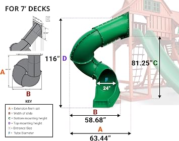 Swing-N-Slide 7 ft.Turbo Tube Slide , Blue