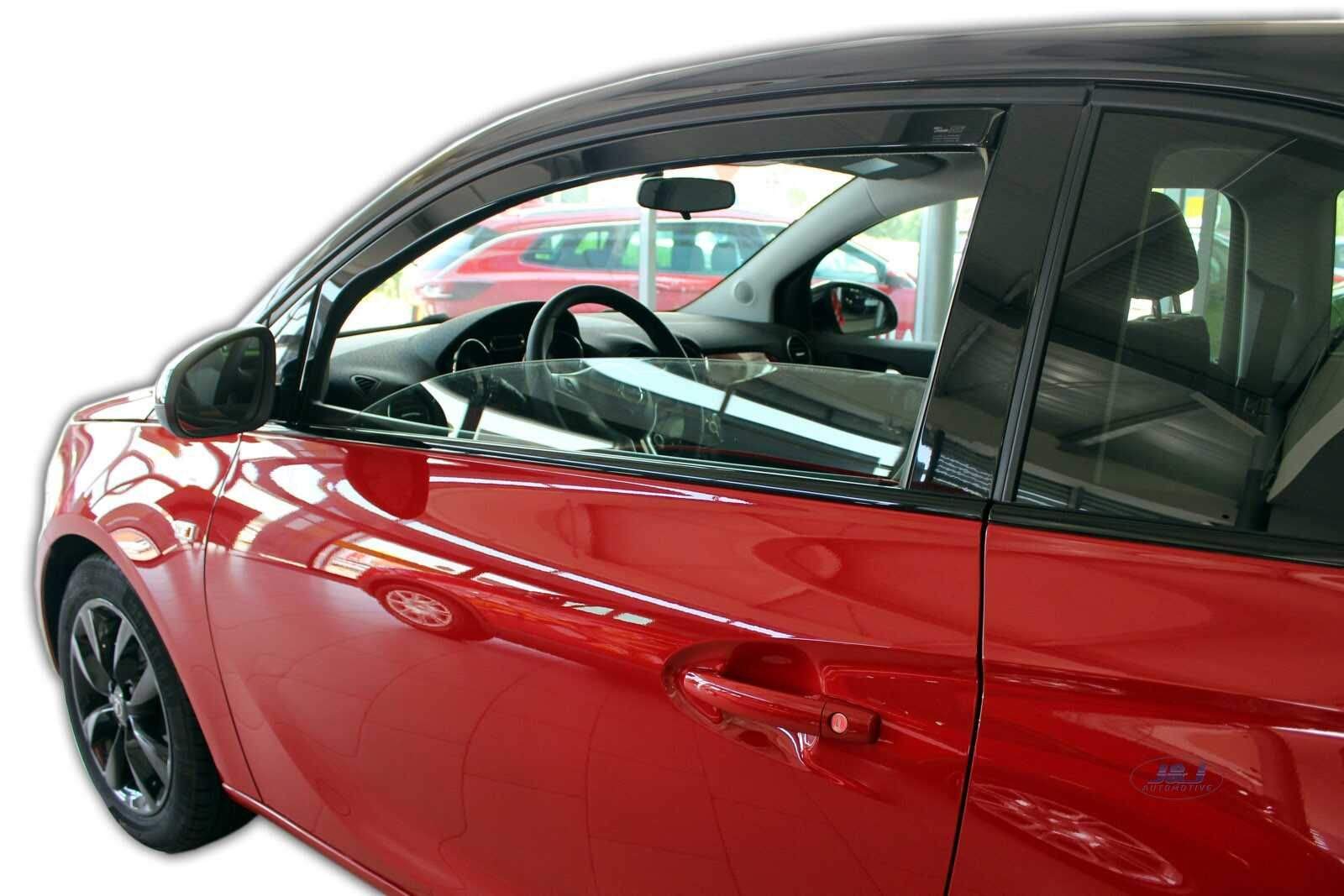 J&J AUTOMOTIVE Windabweiser passend für Opel Adam 3-Türer 2013-2019 2tlg, Heko Regenabweiser Vorne Getönt Dunkel Passform