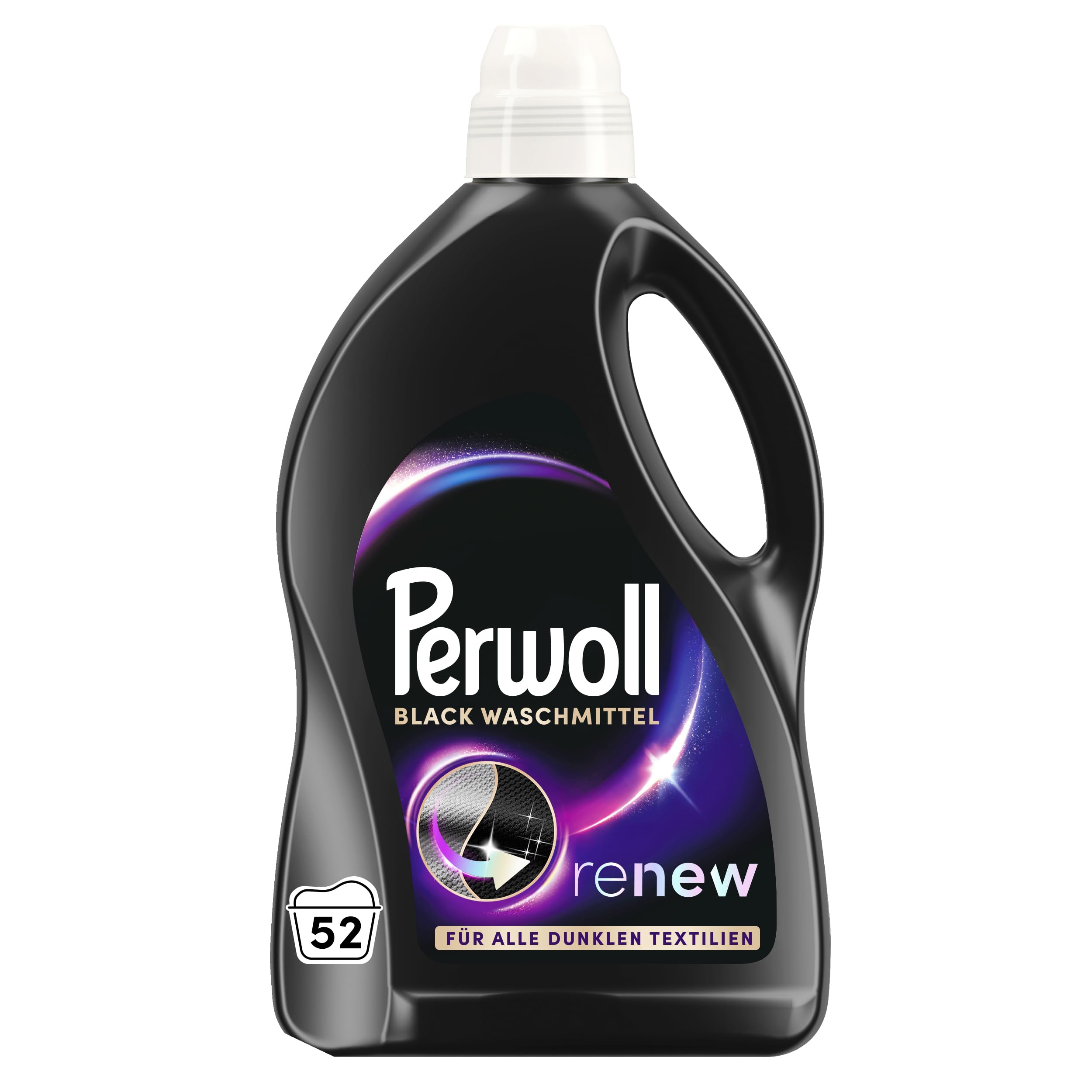 Perwoll Renew Schwarz (4 x 52 Waschladungen), Waschmittel für alle dunklen Farben, Feinwaschmittel stärkt die Fasern und verbessert die Farbintensität