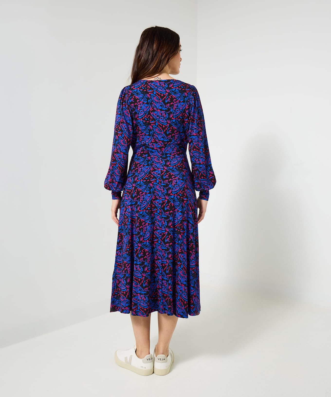 Joe Browns Butterfly Print Jersey Midi Dress Vestito Donna