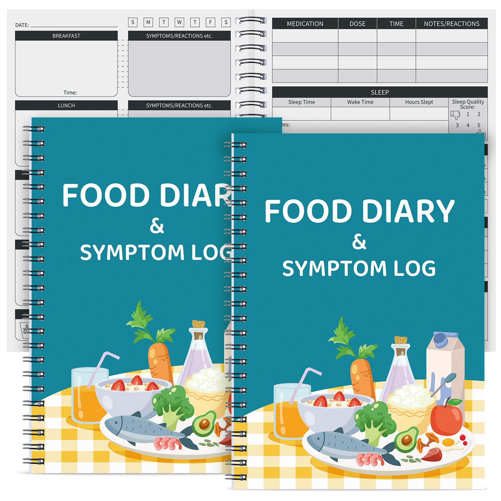 Journal de symptômes et alimentaire pour IBS allergies lot de 2 - 7