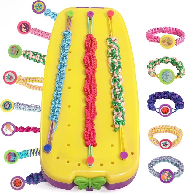 Friendship Bracelet Making Kit Toys for 7 8 9 10 Year Old Girls, Art and Crafts for Kids Ages 8 9 10, Birthday Gifts for 7-10 Year Old Girls, Girls Toy Age 7-10 Handmade Party Supply