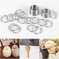 Vista 5 de 100 llaveros a granel, llaveros divididos, llaveros y manualidades de 1 pulgada (0.984 in)