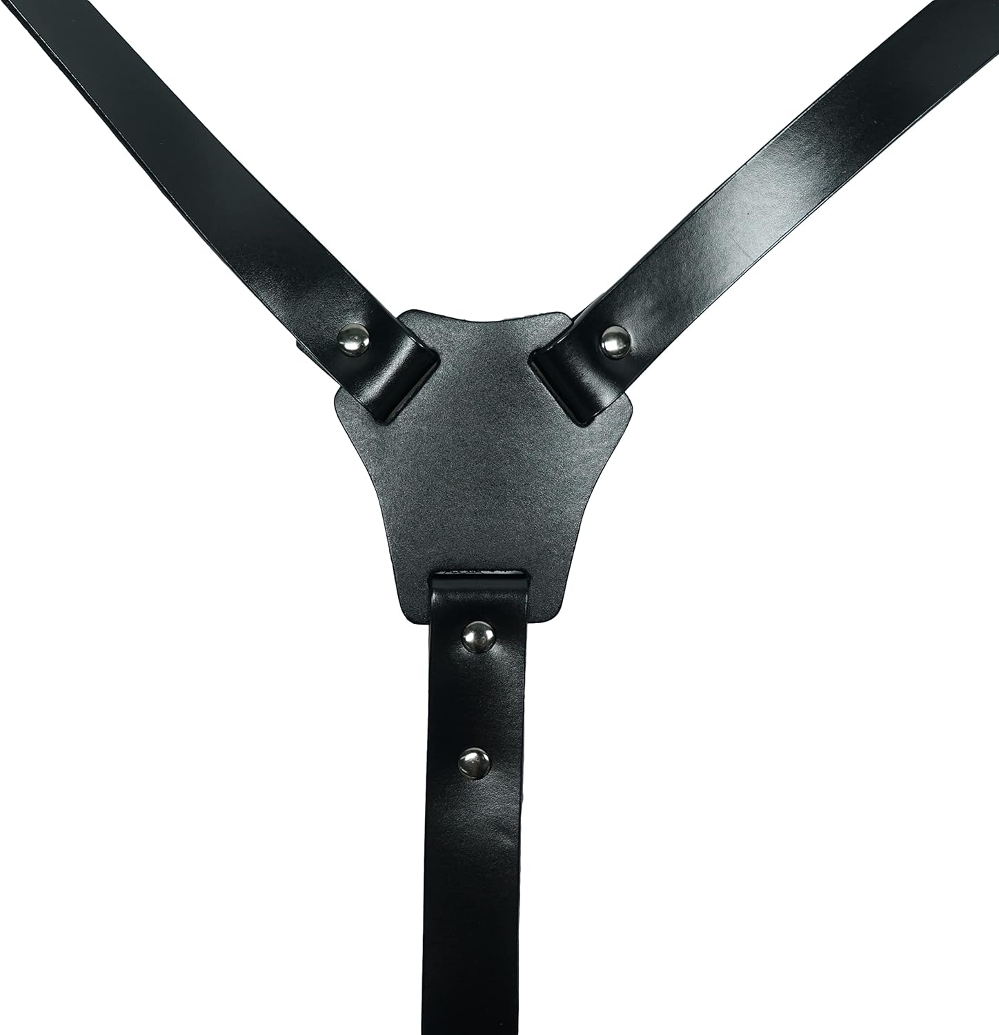 Leather Shoulder Suspenders For Men With Replacable Clips/Trigger Snaps